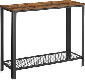 Moderan konzolni stol 101,5 x 80 x 35 cm, smeđe-crni | VASAGLE