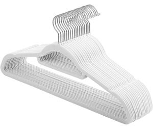 Baršunasta protuklizna vješalica s izrezom za remenje i kravate, set od 20 komada, 45 x 23,5 x 0,6 cm