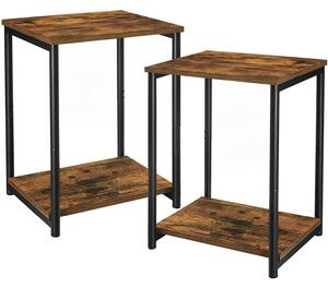 Stol za kavu, set od 2 komada, pomoćni stol, stol za čaj, noćni ormarić, 40 x 50 x 30 cm