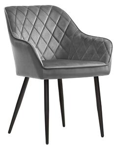 Fotelja, stolica presvučena baršunom s naslonima za ruke, 62,5 x 85 x 60 cm