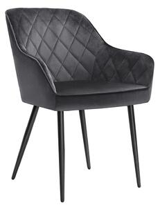 Fotelja, stolica presvučena baršunom sa naslonima za ruke, 62,5 x 85 x 60 cm