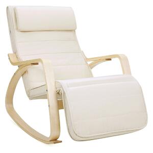 Stolica za ljuljanje, stolica za opuštanje, oslonac za noge podesiv u 5 stupnjeva | SONGMICS