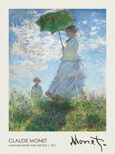 Reprodukcija Madame Monet and Her Son (1875), Claude Monet