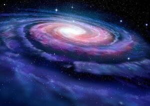 Fotografija Spiral galaxy, illustration of Milky Way, alex-mit
