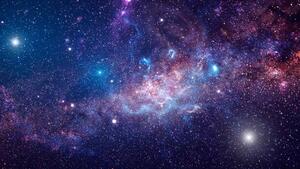 Fotografija Background of galaxy and stars, mik38, (40 x 22.5 cm)