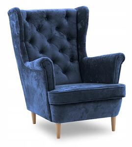 Plava fotelja u stilu GLAMOUR