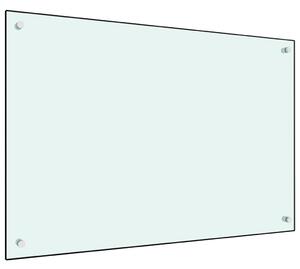 VidaXL Kuhinjska zaštita od prskanja bijela 90 x 60 cm kaljeno staklo