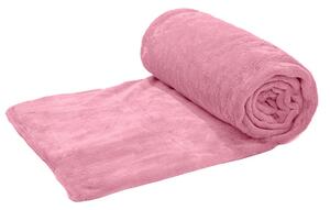 2x Svijetlo ružičasta deka od mikropliša VIOLET, 150x200 cm