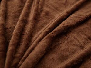 2x Tamno smeđa deka od mikropliša VIOLET, 150x200 cm