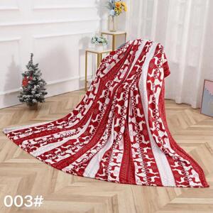 2x Crveno-bijela božicna deka od mikropliša SOBI 160x200 cm