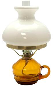 Petrolejska lampa KLÁRA 34 cm jantarna