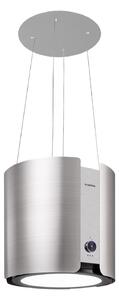 Klarstein Skyfall Smart, otočna napa, Ø 45 cm, recirkulacija, 402 m³ / h, LED, srebrna