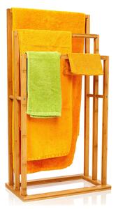 Blumfeldt Držač za ručnike, 3 držača za ručnike, 42 × 80 × 24 cm, izgled na više nivoa, bambus