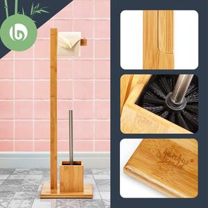 Blumfeldt Toaletni set, uključujući toaletnu četku, 23 × 74 × 19,5 cm, otporan vlagu, bambus