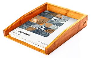 Blumfeldt Ladica za dokumente, ladica za odlaganje, jednostavnog dizajna, dimenzije: 25,3 × 5,8 × 33 cm, bambus