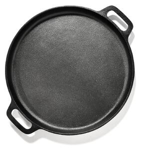 Klarstein Canadienne, okrugla tava za roštilj, glatka, 35 × 3 cm (Ø × H), lijevano željezo