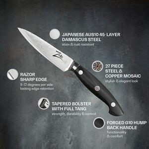 Zelite Infinity by Klarstein Executive-Plus serija, 4,25" nož za guljenje, nehrđajući čelik 61 HRC