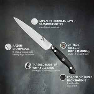 Zelite Infinity by Klarstein Executive-Plus serija, 6" univerzalni nož, 61 HRC damast čelik