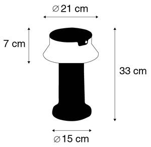 Stojeća vanjska svjetiljka crna, uključujući LED i dimmer IP55 solarni - Felice
