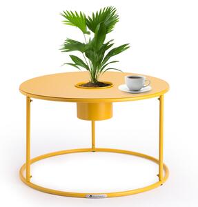 Blumfeldt Irvine, stolić za kavu s posudom za cvijeće, 60 x 38,5 cm (Ø x V), čelik premazan prahom