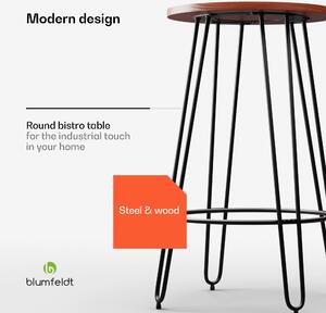 Blumfeldt Bistro stol, Hamilton Ø60cm, drveni čelični okvir
