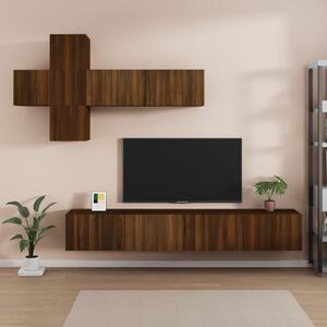 VidaXL 7-dijelni set TV ormarića boja smeđeg hrasta konstruirano drvo