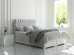 Zondo Bračni krevet Boxspring 160 cm Daliny (svijetlo siva) (s prostorom za odlaganje). 1044202