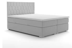 Zondo Bračni krevet Boxspring 160 cm Piranno (svijetlo siva) (s prostorom za odlaganje). 1044296