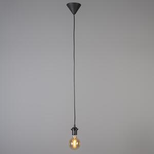 Moderna viseća svjetiljka crna s bijelom hladom 45 cm - Pendel