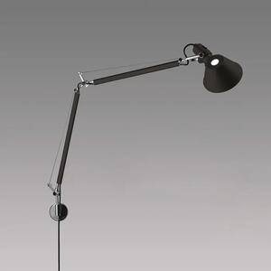 TOLOMEO MINI ZIDNA SVJETILJKA S ZIDNIM NOSAČEM CRNA E-27 A005940 + A025150 AR005940+AR025150