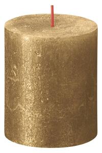 Bolsius rustične debele svijeće Shimmer 4 kom 80 x 68 mm zlatne