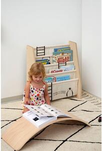 Dječji regal za knjige od bež tkanine 60x70 cm Animals - Folkifreckles