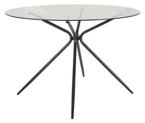 Okrugao blagovaonski stol sa staklenom pločom stola ø 110 cm Silvie – Støraa