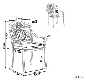 Zondo Set 4 kom. vrtnih stolica SALIO (plastika) (smeđa). 1018791