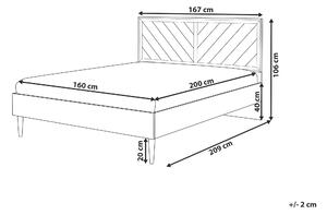 Zondo Bračni krevet 160 cm MILLET (s podnicom) (tamno drvo). 1007369