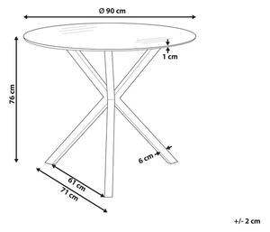 Zondo Okrugli blagovaonski stol Sharity (zlatna) (za 4 osobe). 1075816