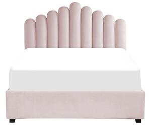 Zondo Bračni krevet 140 cm Valhala (ružičasta) (s podnicom i prostorom za odlaganje). 1076482