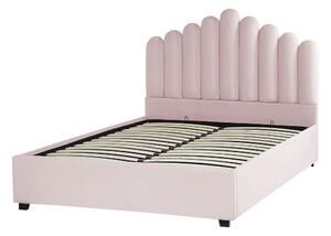 Zondo Bračni krevet 140 cm Valhala (ružičasta) (s podnicom i prostorom za odlaganje). 1076482