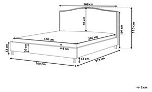 Zondo Bračni krevet 160 cm Monza (siva). 1081527