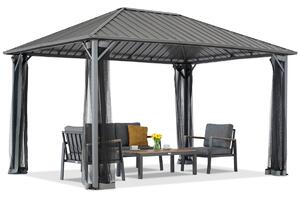 Itaka vrtna sjenica 3x6 s mrežom protiv komaraca, antracit, Garden Point