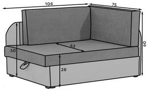 Mala sklopiva sofa ROSA, smeđa/bež