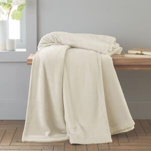 Krem prekrivač od mikropliša za bračni krevet 245x280 cm Raschel – Catherine Lansfield