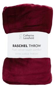 Crveni prekrivač 200x240 cm Raschel - Catherine Lansfield