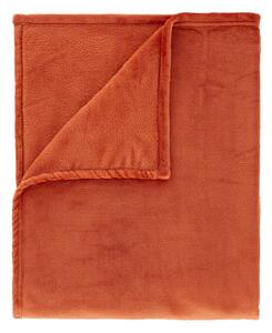 Narančasti prekrivač od mikropliša za bračni krevet 200x240 cm Raschel – Catherine Lansfield