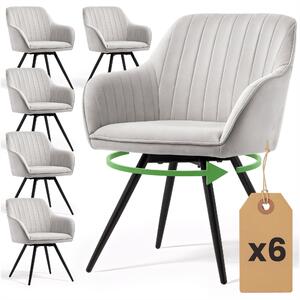 Set blagovaonskih stolica (6 kom.) Tornato (siva)