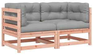 VidaXL Kutne vrtne sofe s jastucima 2 kom od masivnog drva duglazije