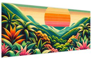 Slika - Šareni zalazak sunca (120x50 cm)