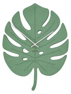 Zidni sat Luxhora Monstera Mint Green 11 boja kazaljki