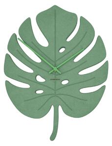 Zidni sat Luxhora Monstera Mint Green 11 boja kazaljki