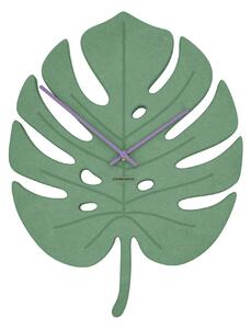 Zidni sat Luxhora Monstera Mint Green 11 boja kazaljki